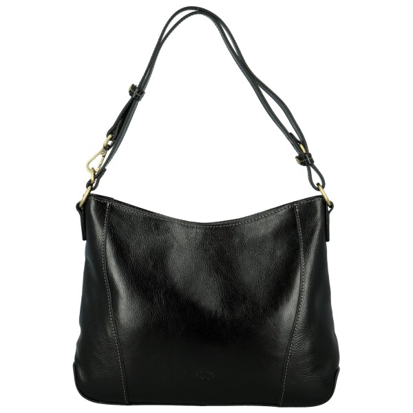 Elegantní dámská kožená kabelka na rameno Katana Tenga, černá