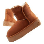 D.Franklin dámské sněhule zimní módní kožešinové zateplené boty hnědé dámské 38