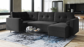 FRONTI Sedací souprava HERMEN šedá - DREAM VELVET 202.13