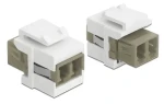 DeLock Keystone modul LC Duplex samice-samice béžová/bílá / Keystone modul / LC Duplex (86347)