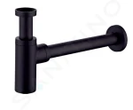 Kielle Umyvadlový sifon, průměr 32 mm, kulatý, kov, matná černá 30901044