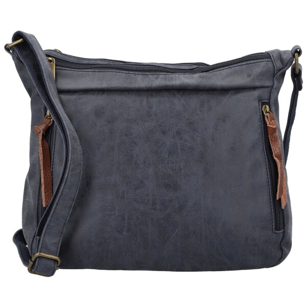 Trendy dámská koženková crossbody kabelka Estina, tmavě modrá