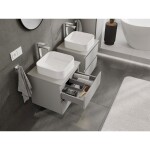 MEXEN/S - Orio koupelnová skříňka pod umyvadlo 50 cm s deskou, 2 zásuvky, šedá mat 91A10-05047-2-BFFC62