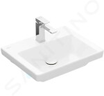 VILLEROY & BOCH - Subway 3.0 Umývátko 500x400 mm, bez přepadu, otvor pro baterii, alpská bílá 43705101