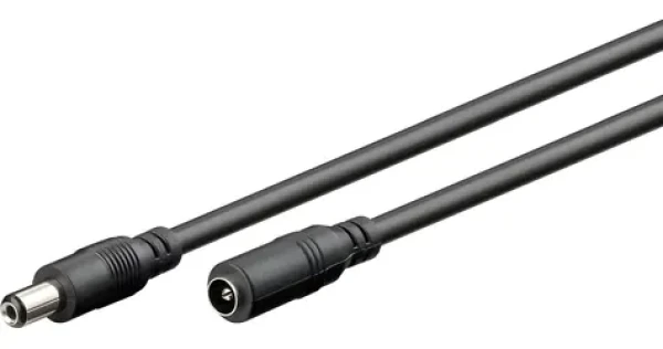 PremiumCord Prodlužovací napájecí kabel 5,5/2,1 mm / Napájecí kabel / 10 m / Samice-samec / max. 2 A (cn-08)