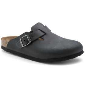 Dámské/pánské žabky Birkenstock Boston Black oil leather narrow narrow (0059463) 37