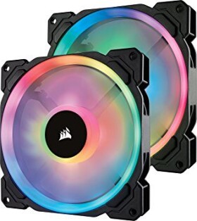 Corsair LL120 RGB Dual Light Loop RGB Twin pack / 140 mm / Hydraulic Bearing / 24.8 dB @ 1500 RPM / 53.25 CFM / PWM (CO-9050074-WW)