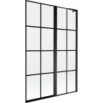 MEXEN/S - Mist L vanová zástěna 2-křídlová pravá 120 x 150, černá kratka, černá 8A9L-120-011-70-77-P