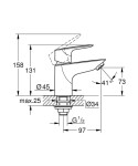 GROHE - BauEdge Umyvadlový ventil, chrom 32861001