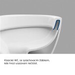 MEREO - WC závěsné, RIMLESS, 530x355x360, keramické, vč. sedátka CSS113S VSD81S