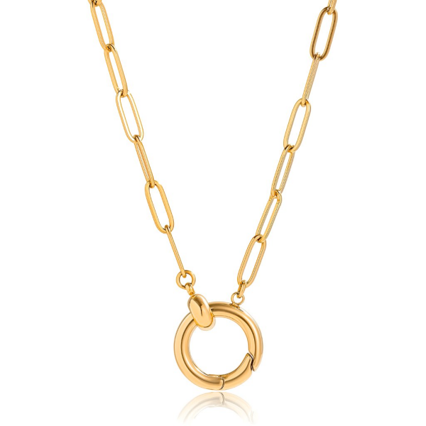 ELENYS Infinite Circle – pozlacený náhrdelník 18K žluté zlato Délka: 45+5 cm / max. 50 cm