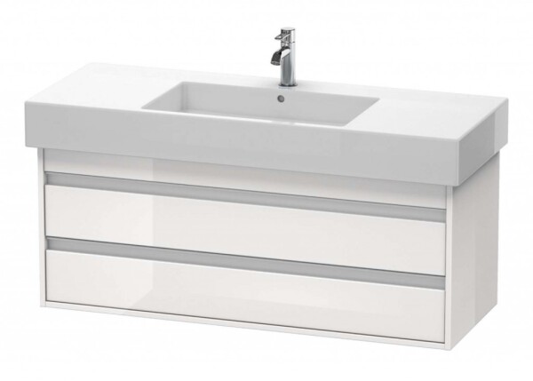 DURAVIT - Ketho Umyvadlová skříňka 48x120x46 cm, 2 zásuvky, lesklá bílá KT664202222