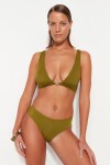 Trendyol Green Triangle Příslušenství Bikiny Top