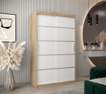 Šatní skříň Abi V1 Barva korpusu: Černá, Rozměry: 120 cm, Dveře: Dub artisan
