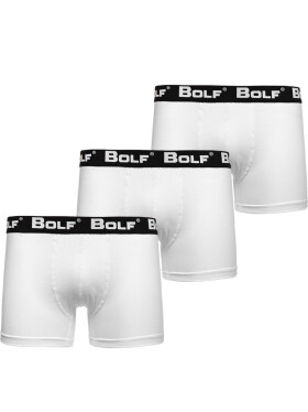 Stylové pánské boxerky Bolf 0953 3ks bílá, Velikost: