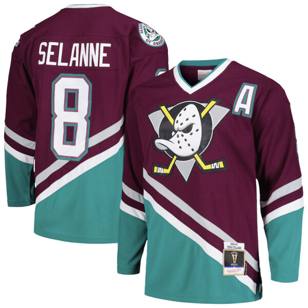 Mitchell & Ness Pánský dres Teemu Selanne Anaheim Ducks 1996 NHL Dark Jersey Velikost: L