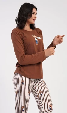 Dámské pyžamo dlouhé Vienetta Secret Bear