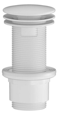 SAPHO - Umyvadlová výpust 5/4“, neuzavíratelná, velká zátka, 10-80, ABS/bílá CV1232W