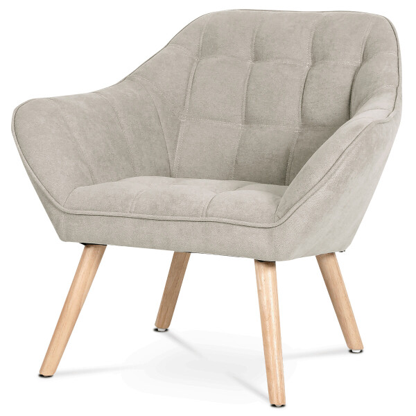 Křeslo, stříbrná látka, AK-321 SIL2