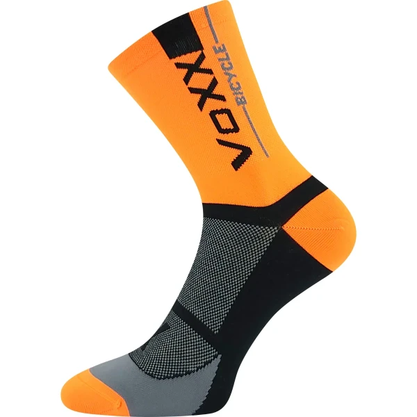 VOXX Ponožky cyklistické STELVIO sportovní NEON ORANŽOVÉ 39-42 117790