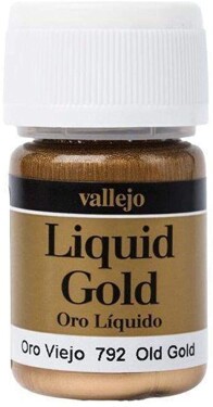 Barva Vallejo Liquid 70792 Old Gold (Alcohol Based) 35 ml