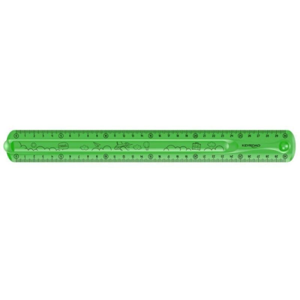 Keyroad Pravítko Flexi, 30 cm - zelené