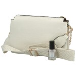 Stylová dámská koženková crossbody kabelka Ebbas, krémová