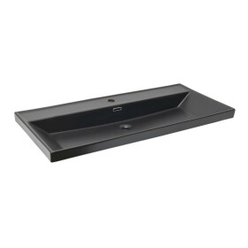 Nábytkové umyvadlo SAT B-Way 101x46,5 cm černá matná, otvor pro baterii uprostřed SATBW10046BKM SATBW10046BKM