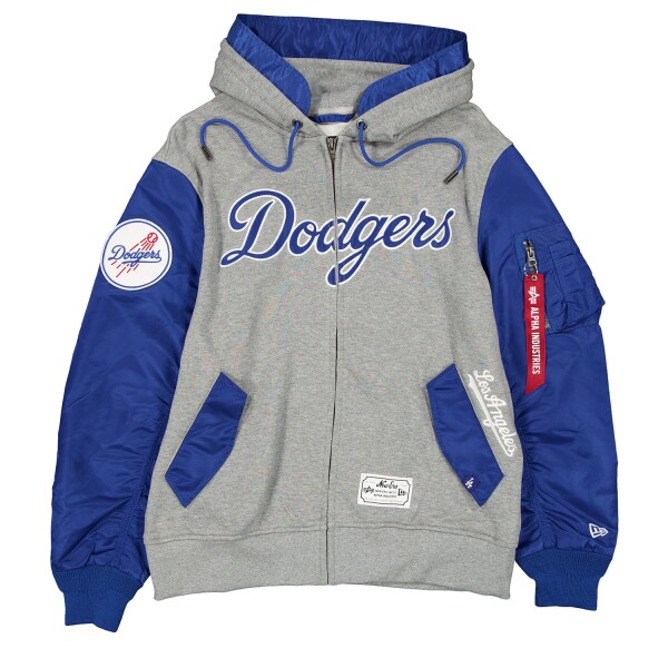 New Era Pánská bunda Los Angeles Dodgers MLB Alpha Industries MA-1 Full-Zip Fleece Velikost: M