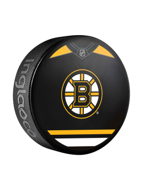 Inglasco / Sherwood Puk Boston Bruins Jersey Design Souvenir Collector Hockey Puck