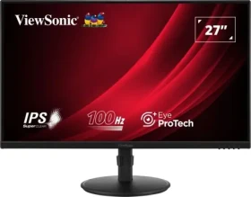 27" Viewsonic VA2708-HDJ černá / Monitor / IPS / FHD 1920 x 1080 / 100 Hz / 5 ms / 250 cd/m2 / HDMI + DP + VGA / Pivot / (VA2708-HDJ)