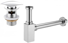 MEXEN/S - Umyvadlový sifon s výpustí click-clack s přepadem, chrom 7992660-00