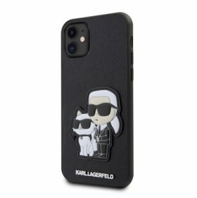 Pouzdro Karl Lagerfeld PU Saffiano Karl and Choupette NFT iPhone 11 černé