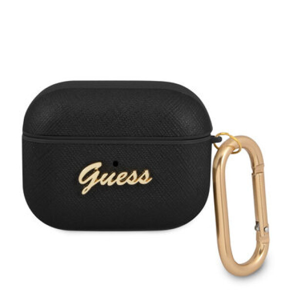 Guess Saffiano PC/PU Metal Logo Pouzdro pro Apple AirPods Pro GUAPSASMK