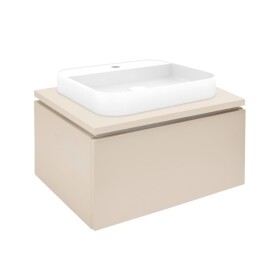 Koupelnová skříňka s umyvadlem a krycí deskou SAT Feel 60x30x46 cm béžová mat SATFEEL60BEDU SATFEEL60BEDU
