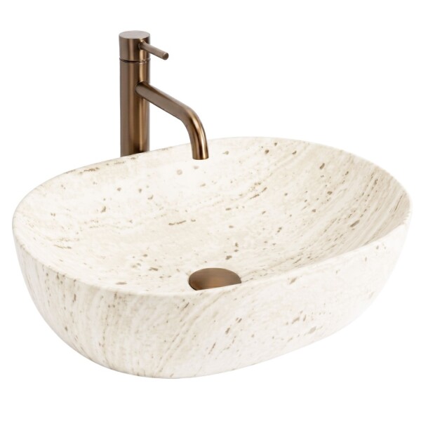 REA - Umyvadlo na desku Amelia Travertine Classic 48 REA-U4210