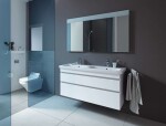 DURAVIT - DuraStyle Dvojumyvadlo nábytkové 130x48 cm, s 1 otvorem pro baterie, s WonderGliss, alpská bílá 23381300001