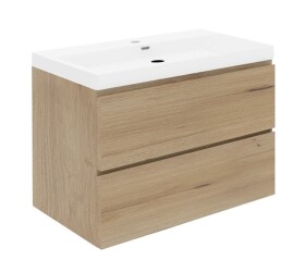 Koupelnová skříňka s umyvadlem SAT B-Way 79x50x45 cm dub mat BWAY280OAKU4 BWAY280OAKU4
