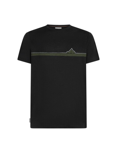 ICEBREAKER Mens Merino 150 Tech Lite SS Tee Range Stripes, Black velikost: S