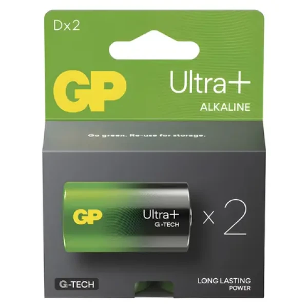 GP Ultra Plus D (LR20) / Alkalická baterie / 1,5 V / 2 ks (1013422000)