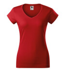 Fit V-neck tričko dámské červená S