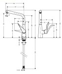 HANSGROHE - Metris New Dřezová baterie sklopná pod okno, chrom 14823000