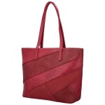 Módní dámská koženková kabelka na rameno Avery, vínová