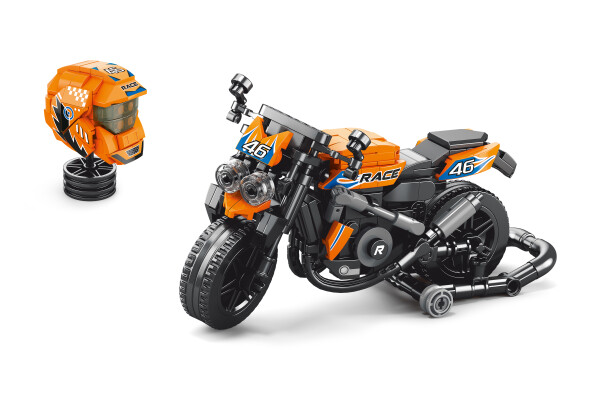 Stavebnice motorka s helmou 17 cm