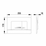 Mereo WC set - Rimless WC hranaté, modul pro sádrokarton, chrom hranaté tlačítko matné MM02NSETRS321