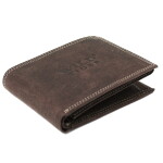 Pánská kožená peněženka na šířku Wild Tiger Tamarr, tmavě hnědá