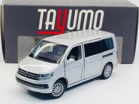 VW Multivan T6 stříb. otevírací 5x dveře a kapota, svítí - 1/32 Tayumo