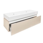 Koupelnová skříňka s umyvadlem SAT Feel 120x30x46 cm pískově béžová mat SATFEEL120BEU2 SATFEEL120BEU2