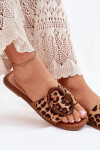 Dámské Ploché Pantofle S Ozdobnou Přezkou Leopard Luwam 37