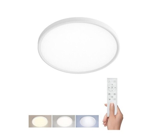 Solight LED osvětlení s dálkovým ovladačem Estela White UGR, 40W, 4300lm, 40cm, URG<19, závěsné i přisazené